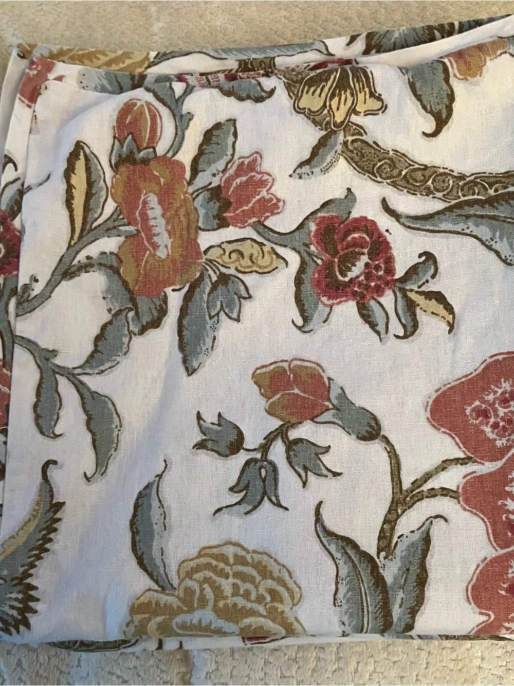 3 Pottery Barn Cynthia Palampore Linen Blend Pillow Shams Euro Floral Set 20x26”